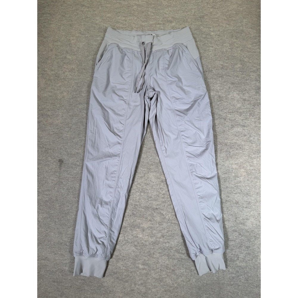 Lululemon Pants Womens 8 Gray Woven Jogger‎ Ankle Drawstring Pockets LV5821S